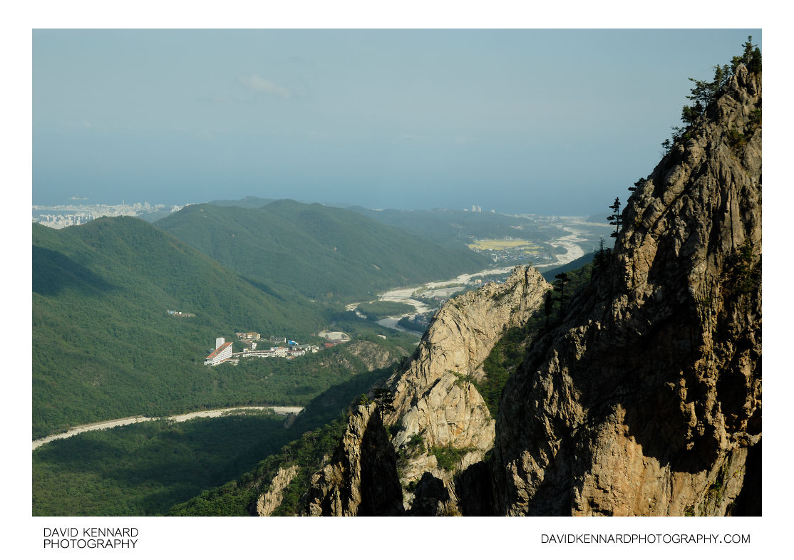 View towards Sokcho from the Sorak Cable Car