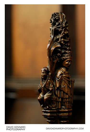 Boy Bishop carving in the Parish Church of St Laurence, Ludlow