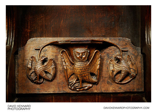 Misericord carving in the Parish Church of St Laurence, Ludlow