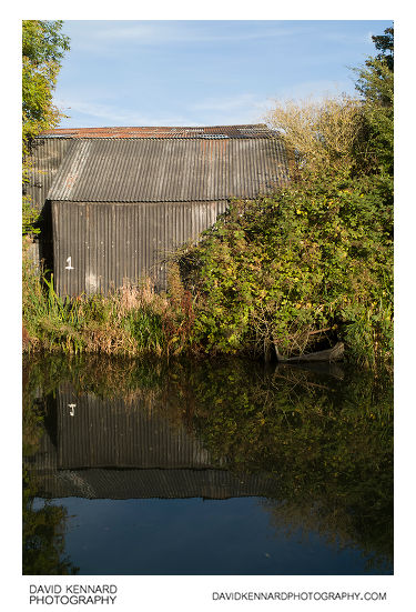 Corrugated sheet building by the Grand Union Canal