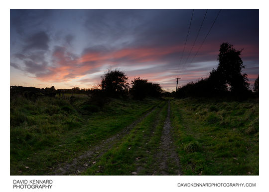Twilight over the old railway line near Lubenham