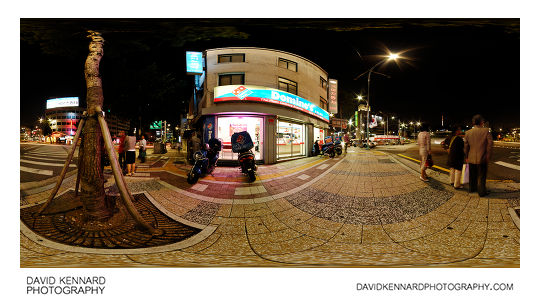 360° pano outside Domino's Myeong-dong at night