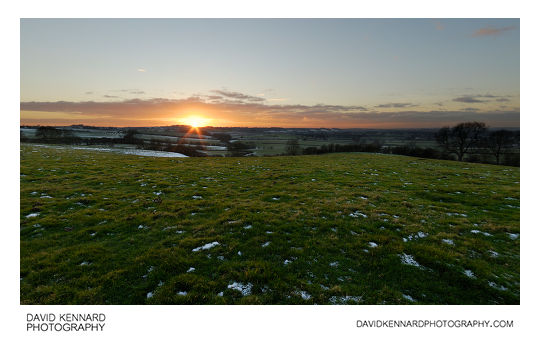 Winter sunset from East Farndon hill