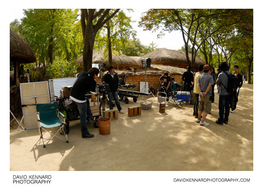 Film crew at the Korean Folk Village