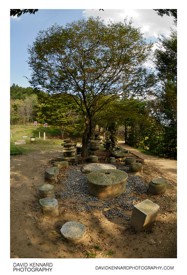 Stonework and tree, Korean Folk Village