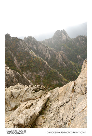 View west from Gwongeumseong, Mt. Sorak