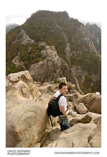 Climbing down Gwongeumseong, Mt. Sorak