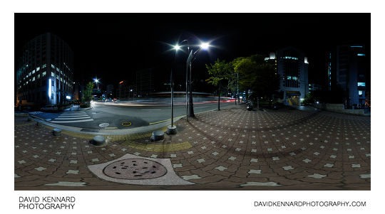 Young Nak 50th anniversary Hall and Samil-ro at night