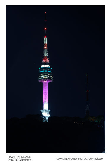 N Seoul Tower at night