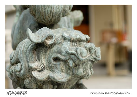 Bronze Komainu at Namba Yasaka Jinja