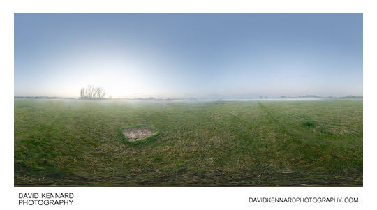 Grassy field and Autumn mist