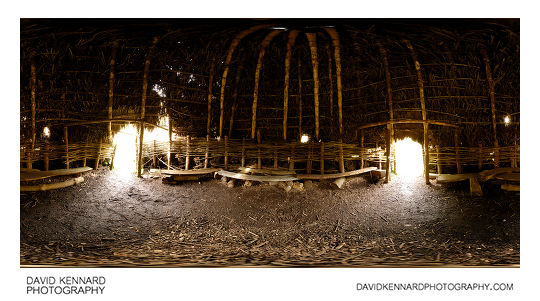 Bronze Age hut replica interior
