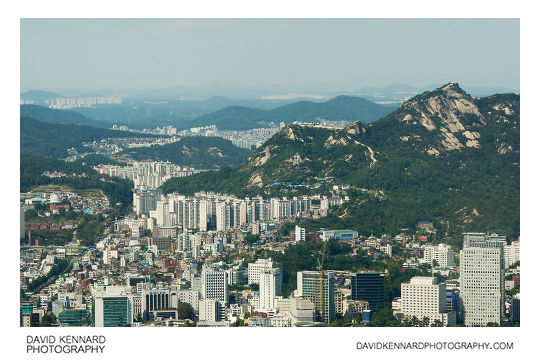 Seoul and Ingwansan from the N Seoul Tower