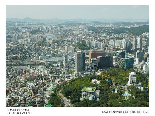 View west from N Seoul Tower