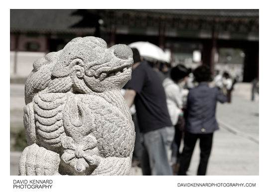 Dragon sculpture on Yeongjegyo Bridge, Gyeongbokgung Palace