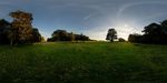 Field near Thorpe Lubenham Hall at sunset