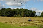Preparing grass for baling, Melton Country Park