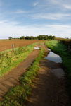 Farm track and fields, Harborough