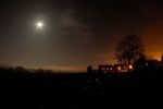 Old railway line and Farndale View at night