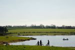 Cyclists at Pitsford Reservoir