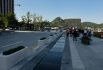 Looking north up Gwanghwamun Plaza