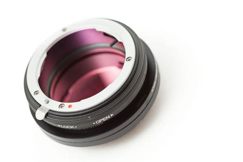 DIY Nikon F to Fuji X mount adapter with Baader Venus UV pass filter mounted inside