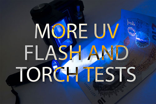 More UV flash and torch tests