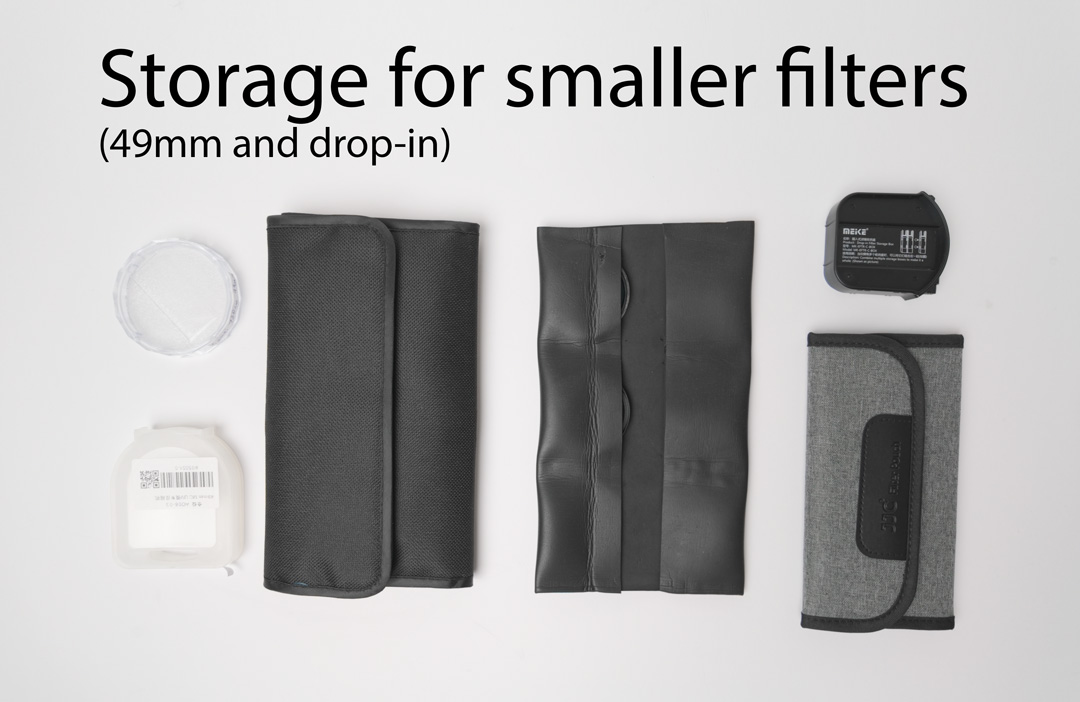 Storage for smaller filters