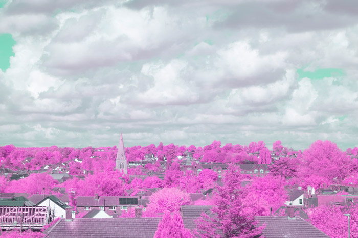 Infrared photograph taken using a filter