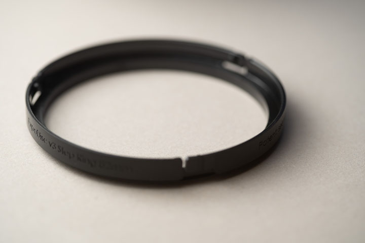 Bayonet mount stepping ring supplied with the Expodisc v3 for attaching the Expodisc to the end of your lens