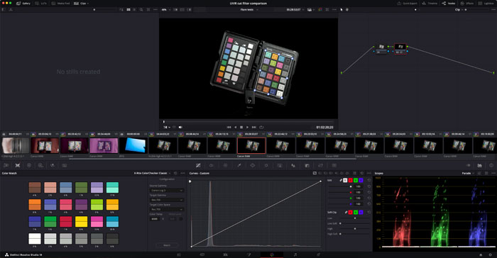 Adjusting colour in Davinci based on color checker