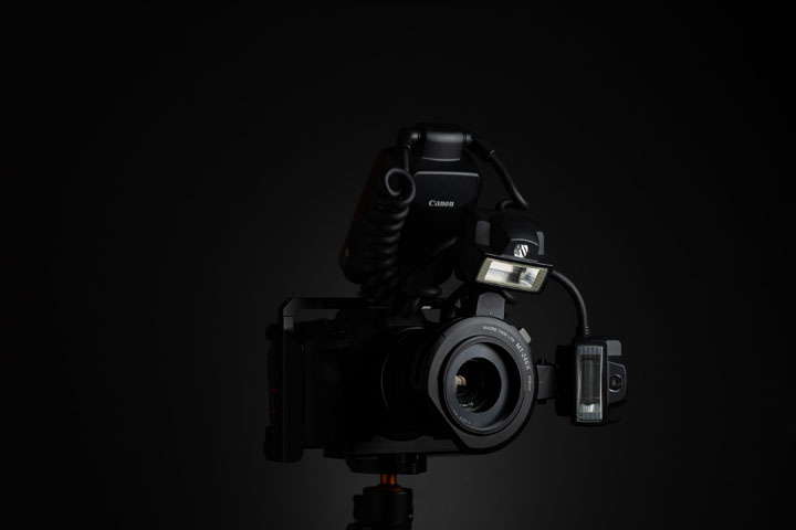 Canon MT-24EX Macro Twin flash modified for full spectrum output