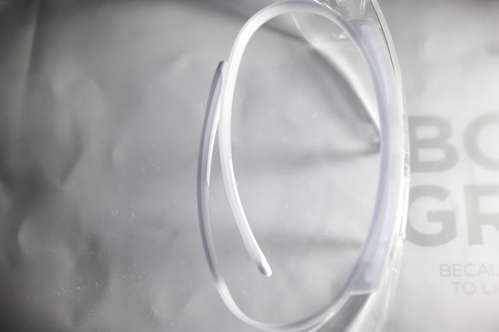 Infrared photo of UVEX Super OTG safety glasses showing their lack of IR blocking