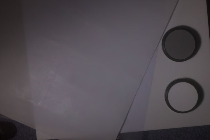 0.25mm thick PTFE sheet over 0.5mm thick PVC backing