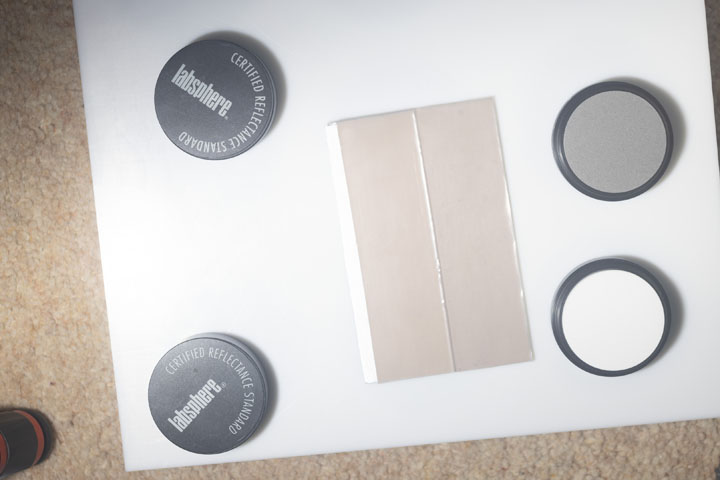 Grey PTFE tape on Tetra Pak foil side backing in visible light