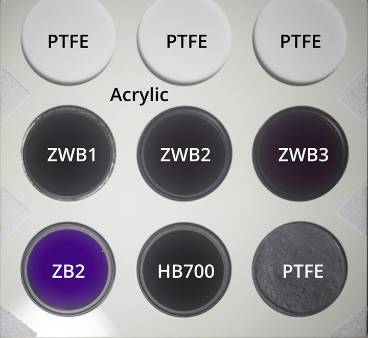 Visible light photo of UV Colour Checker
