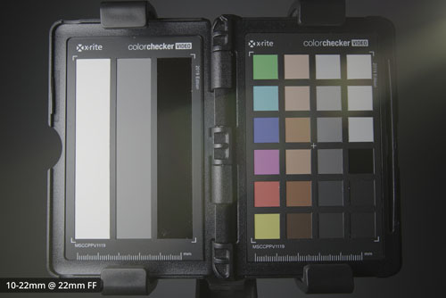 Flare from shining a flashlight into the lens on the EF-S 10-22mm on FF at 22mm