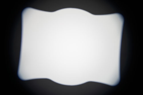 Photo of lightbox taken with Canon EF-S 10-18mm lens with EW-73C hood on full frame at 10mm to show vignetting