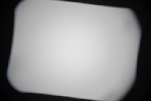 Photo of lightbox taken with Canon EF-S 10-22mm lens with EW-83E hood on full frame at 13mm to show vignetting