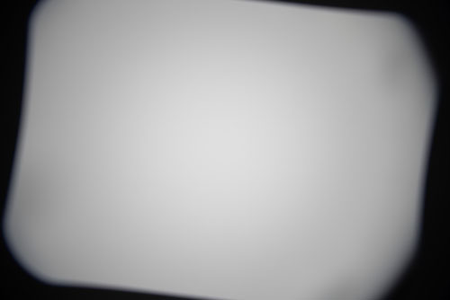 Photo of lightbox taken with Canon EF-S 10-22mm lens with EW-83E hood on full frame at 14mm to show vignetting