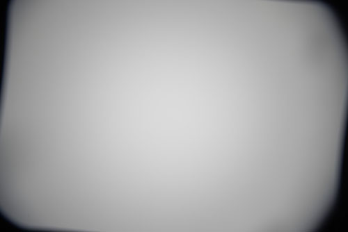 Photo of lightbox taken with Canon EF-S 10-22mm lens with EW-83E hood on full frame at 15mm to show vignetting