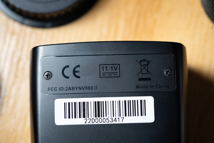 Screws at end of the flash head on Godox V860II flash