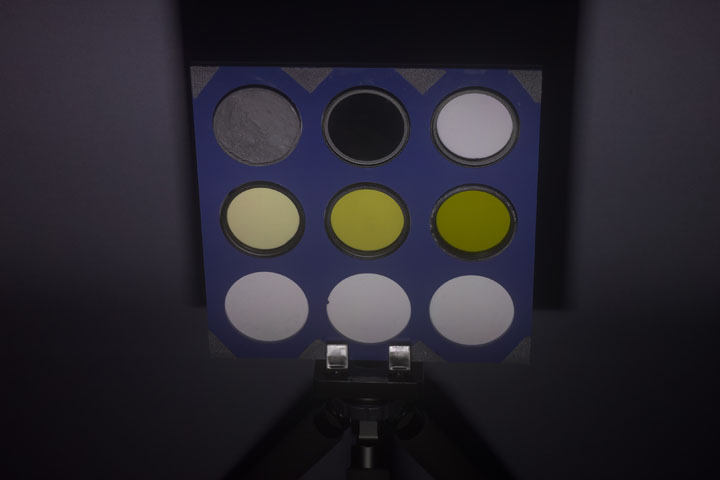 Ultraviolet photo of test target taken with Godox AD200 with standard head with Fresnel removed at 1/4 power ISO 100