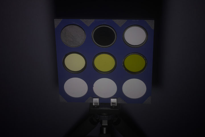 Ultraviolet photo of test target taken with Godox AD200 Pro bulb head + AD-S2 reflector at 1/4 power ISO 100