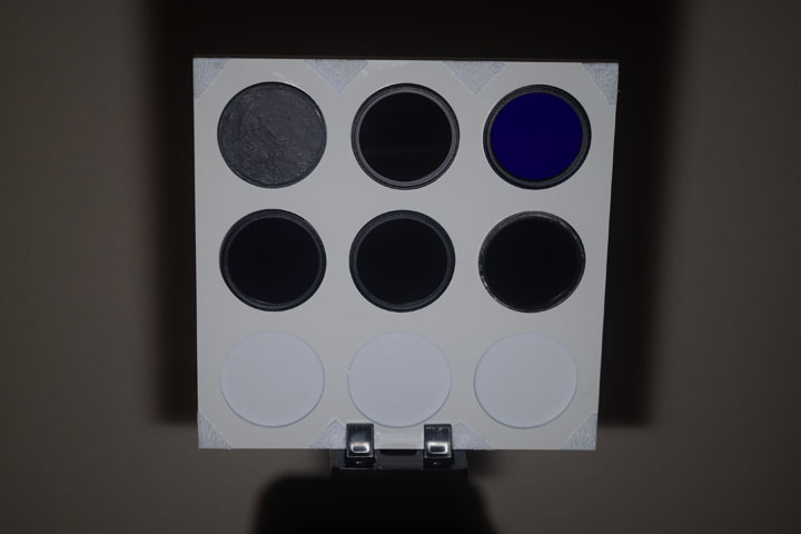 Ultraviolet photo of test target taken with Godox V480, Wide, 1/64 power, ISO 100