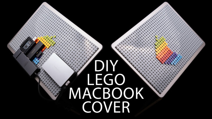 DIY Lego macbook / laptop cover for attaching drives and dongles