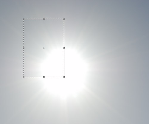 Copied area of sun with no flare flipped horizontally