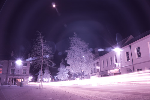 Full spectrum, Infrared, and visible light photography at night with