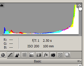 Turning highlight clipping warning on in ACR