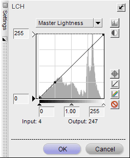 LCH dialog in Capture NX